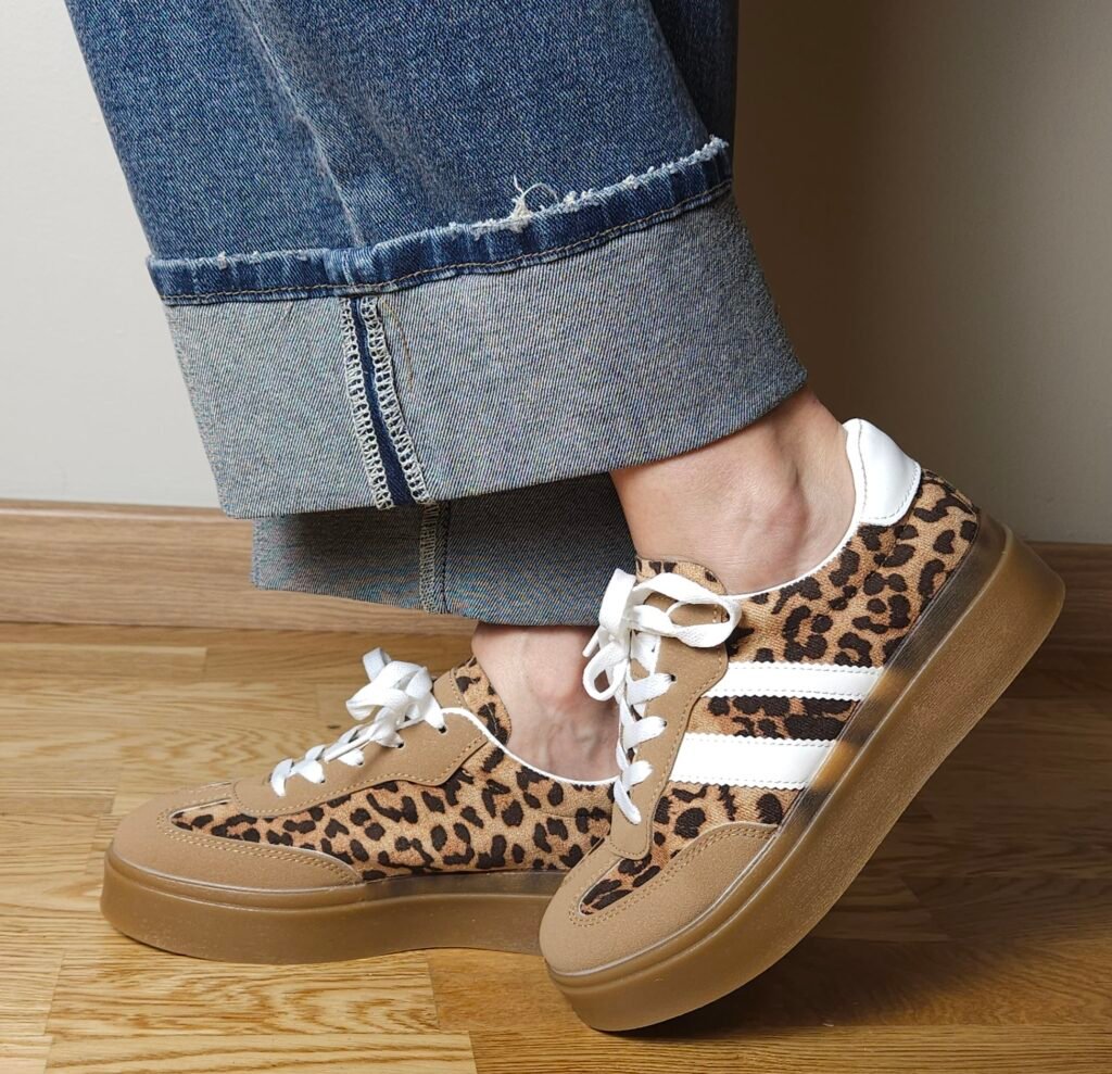 BASKETS LEONIE LEOPARD