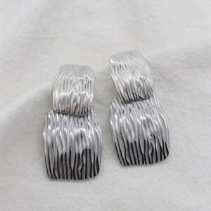 Boucle en acier inoxydable argent chic