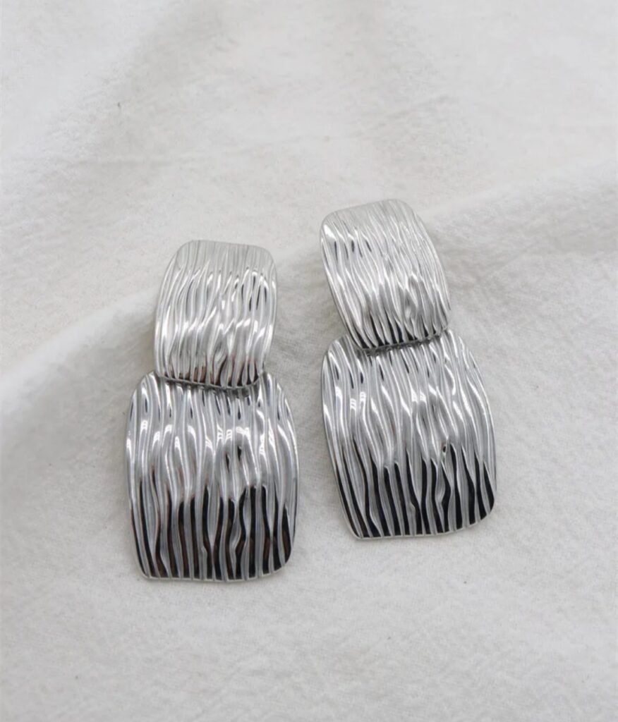 Boucle en acier inoxydable argent chic