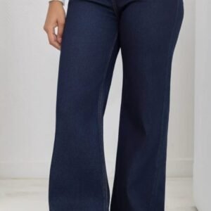Jeans vintage chic femme coupe évasée marine - L'Atelier Du Style By Titelle