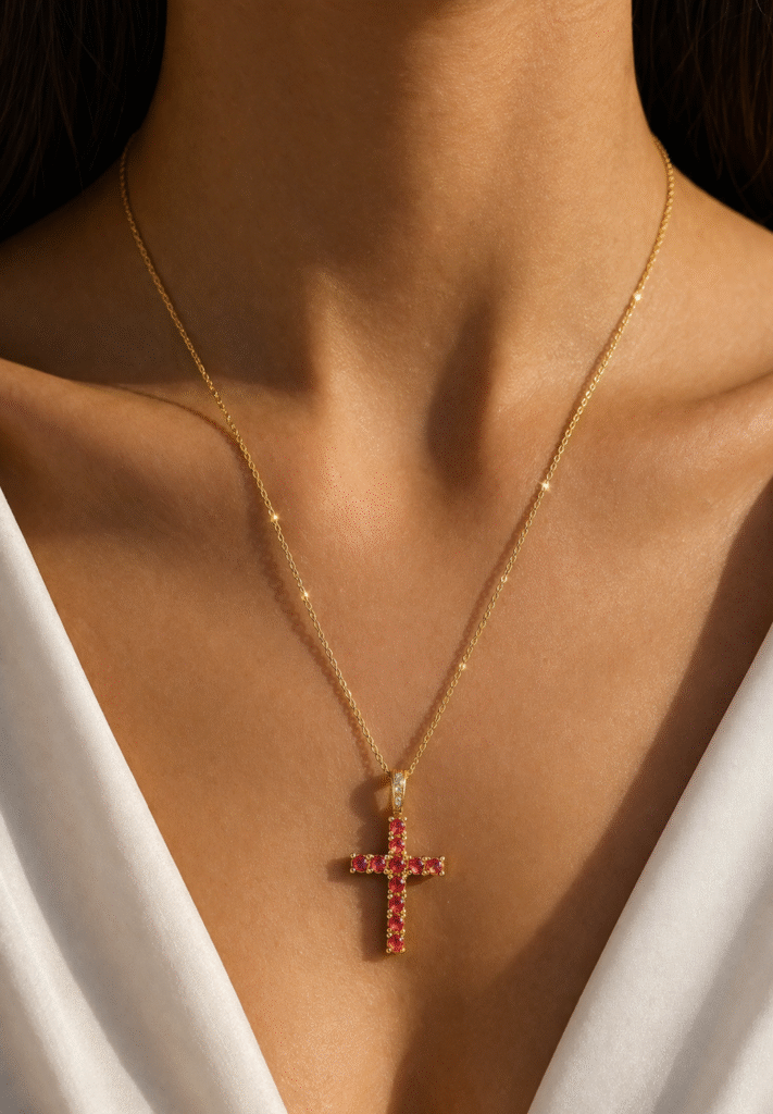 COLLIER CROIX ORANGE