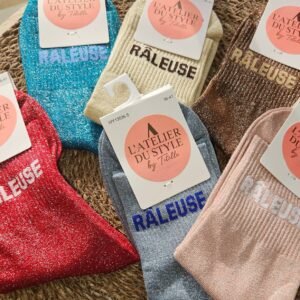 Chaussettes paillettes femme colorées - L'Atelier Du Style By Titelle